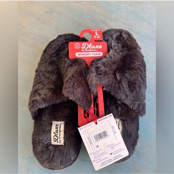 Dluxe by Dearfoams scuff slippers size 9/10 - Picture 5 of 5